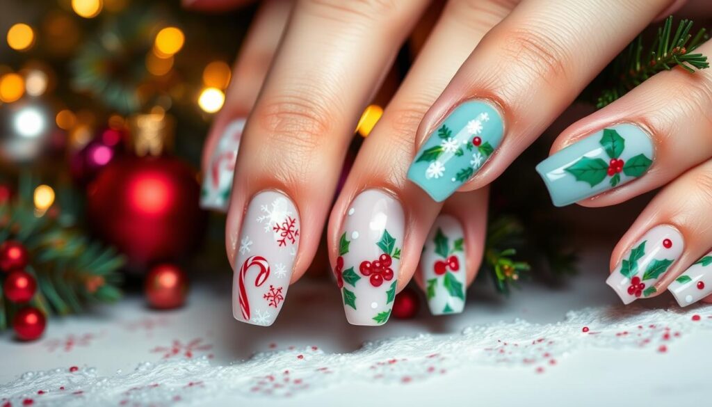 christmas nail tutorials