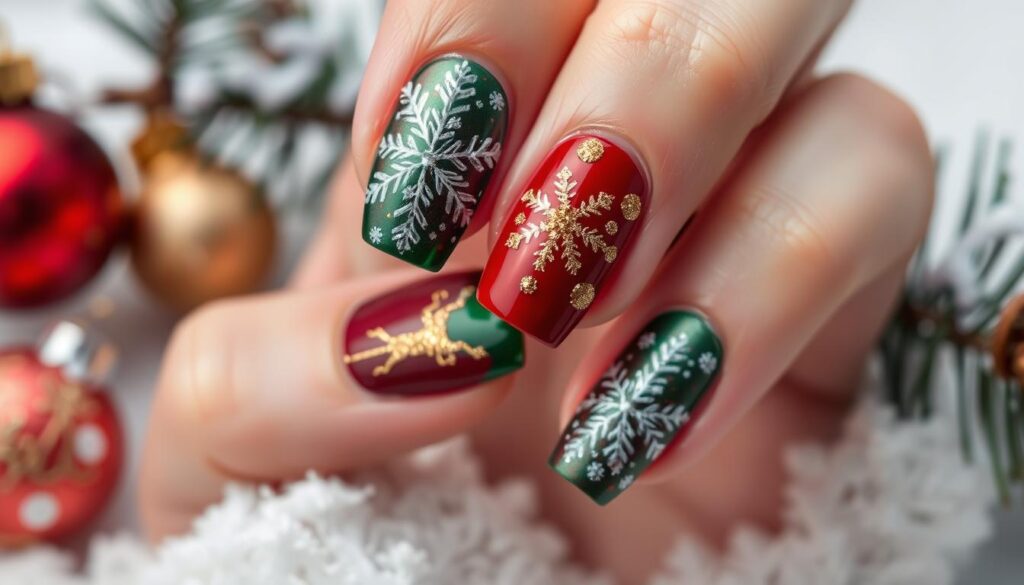 classic christmas nails